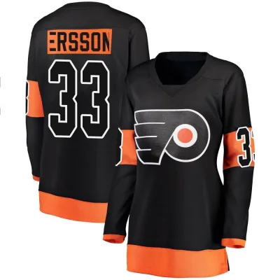 Women's Samuel Ersson Philadelphia Flyers Alternate Jersey - Black Breakaway