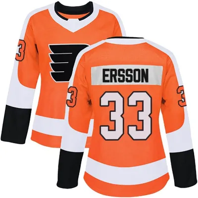 Women's Samuel Ersson Philadelphia Flyers Home Jersey - Orange Authentic