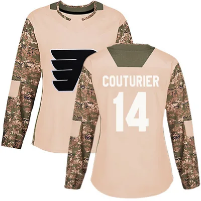 Women's Sean Couturier Philadelphia Flyers Veterans Day Practice Jersey - Camo Authentic