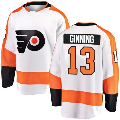 Youth Adam Ginning Philadelphia Flyers Away Jersey - White Breakaway