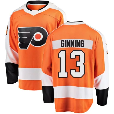 Youth Adam Ginning Philadelphia Flyers Home Jersey - Orange Breakaway