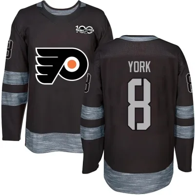 Youth Cam York Philadelphia Flyers 1917-2017 100th Anniversary Jersey - Black Authentic