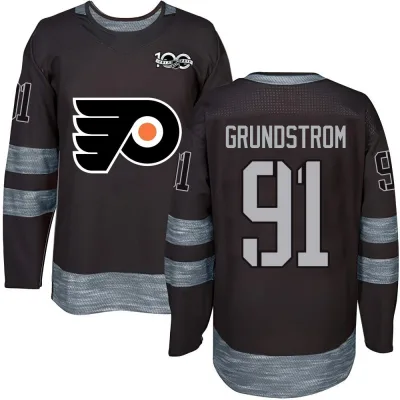 Youth Carl Grundstrom Philadelphia Flyers 1917-2017 100th Anniversary Jersey - Black Authentic