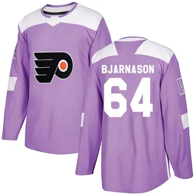 Youth Carson Bjarnason Philadelphia Flyers Fights Cancer Practice Jersey - Purple Authentic