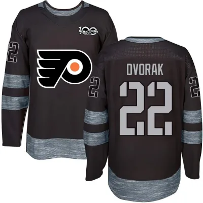 Youth Christian Dvorak Philadelphia Flyers 1917-2017 100th Anniversary Jersey - Black Authentic