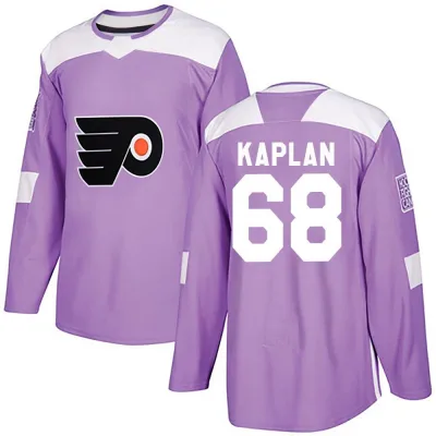 Youth Devin Kaplan Philadelphia Flyers Fights Cancer Practice Jersey - Purple Authentic