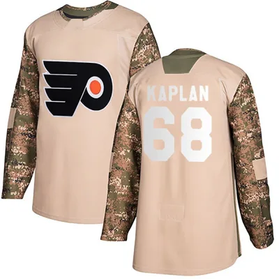 Youth Devin Kaplan Philadelphia Flyers Veterans Day Practice Jersey - Camo Authentic