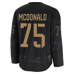Youth Hunter McDonald Philadelphia Flyers 2024 Military Appreciation Practice Jersey - Black Premium