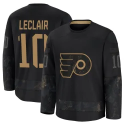 Youth John Leclair Philadelphia Flyers 2024 Military Appreciation Practice Jersey - Black Premium