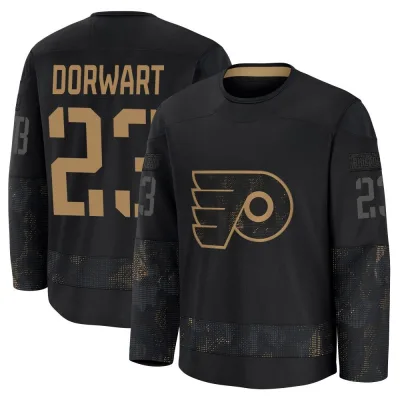 Youth Karsen Dorwart Philadelphia Flyers 2024 Military Appreciation Practice Jersey - Black Premium