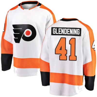 Youth Luke Glendening Philadelphia Flyers Away Jersey - White Breakaway