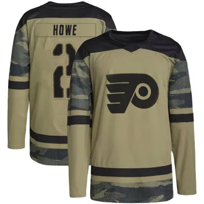 Youth Mark Howe Philadelphia Flyers Military Appreciation Practice Jersey - Camo Authentic