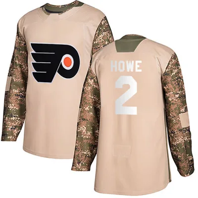 Youth Mark Howe Philadelphia Flyers Veterans Day Practice Jersey - Camo Authentic