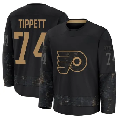 Youth Owen Tippett Philadelphia Flyers 2024 Military Appreciation Practice Jersey - Black Premium