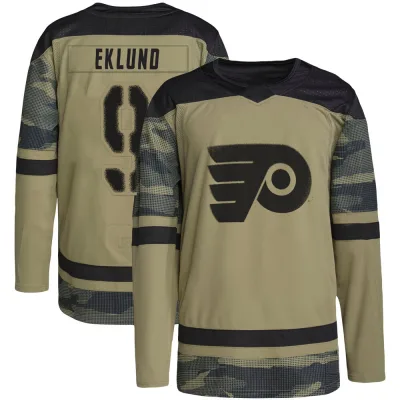 Youth Pelle Eklund Philadelphia Flyers Military Appreciation Practice Jersey - Camo Authentic