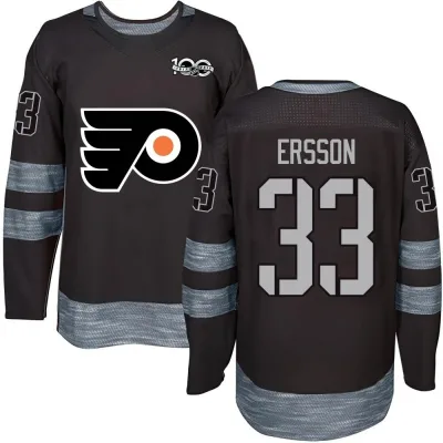 Youth Samuel Ersson Philadelphia Flyers 1917-2017 100th Anniversary Jersey - Black Authentic