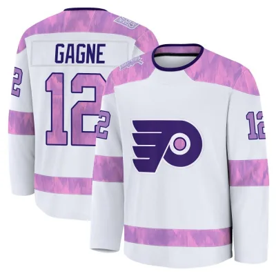 Youth Simon Gagne Philadelphia Flyers 2024 Hockey Fights Cancer Practice Jersey - White Premium