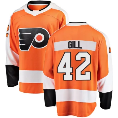 Youth Spencer Gill Philadelphia Flyers Home Jersey - Orange Breakaway