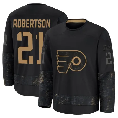 Youth Tucker Robertson Philadelphia Flyers 2024 Military Appreciation Practice Jersey - Black Premium